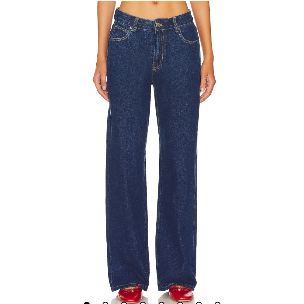 Lioness Dark Blue Flare & Wide Leg Jeans